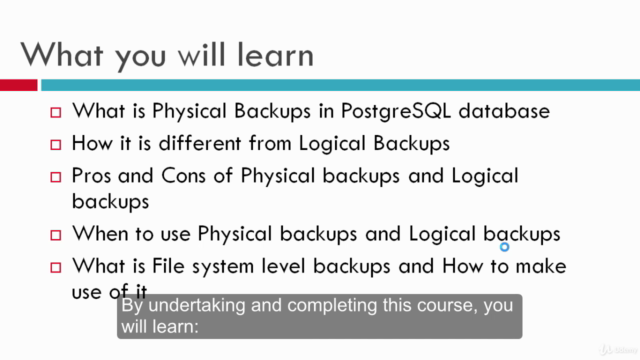 Backup and Restore Fundamentals in PostgreSQL DB - Level 2 - Screenshot_02