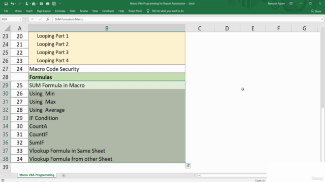 Excel Macros & VBA for Excel Report Automation – Screenshot 4