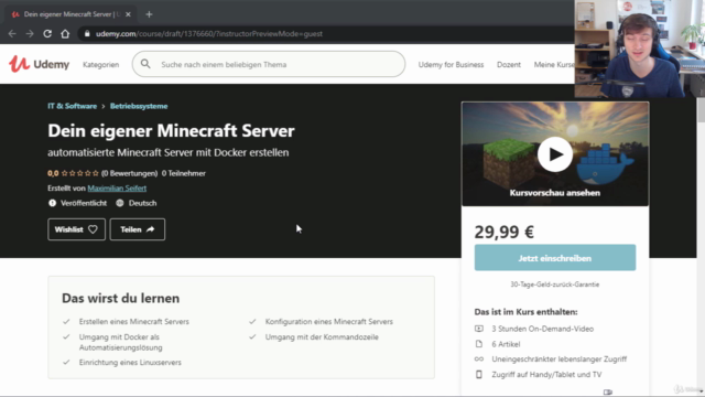 Dein eigener Minecraft Server mit Docker – Screenshot 1