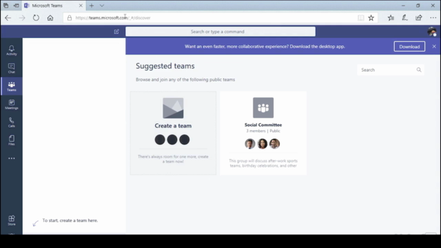 Up and Running with Microsoft Teams – Screenshot 1