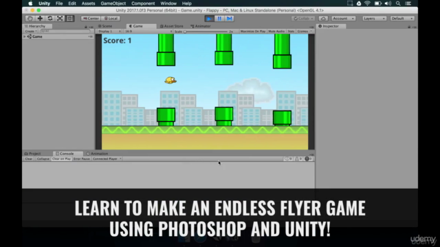 Make a 2D Flappy Bird Game in Unity®: Code in C# & Make Art! - Screenshot_04