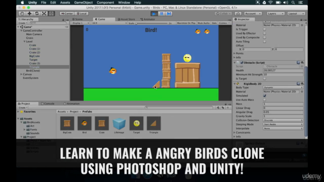 Make an Angry Birds Clone in Unity: Complete 2D Puzzle Game! – Screenshot 2