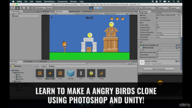 Make an Angry Birds Clone in Unity: Complete 2D Puzzle Game! – Screenshot 4