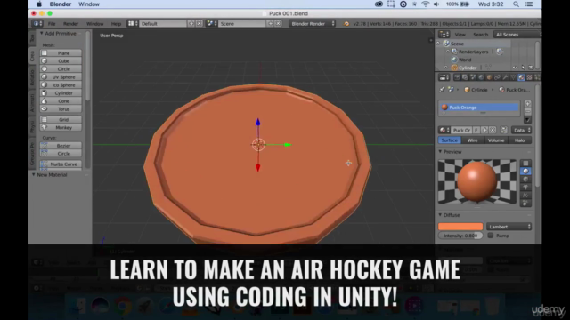 Learn to Code by Making an Air Hockey Game in Unity®! – Screenshot 2