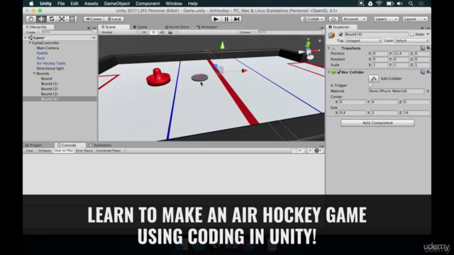 Learn to Code by Making an Air Hockey Game in Unity®! – Screenshot 3