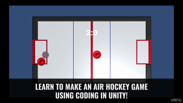 Learn to Code by Making an Air Hockey Game in Unity®! – Screenshot 4