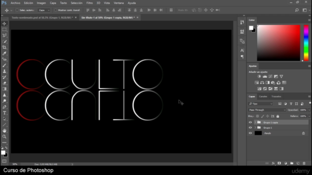 Curso de efectos de texto asombrosos con Adobe Photoshop – Screenshot 2