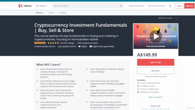 Cryptocurrency Investment Fundamentals | Buy, Sell & Store – Screenshot 1