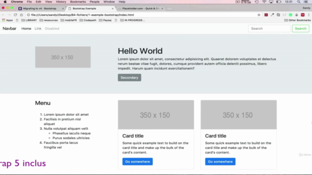 Développer avec Bootstrap 4 - Le Cours Complet – Screenshot 1