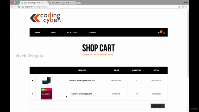 Building E-Commerce Shopping Cart Website in PHP & MySQL – Screenshot 1