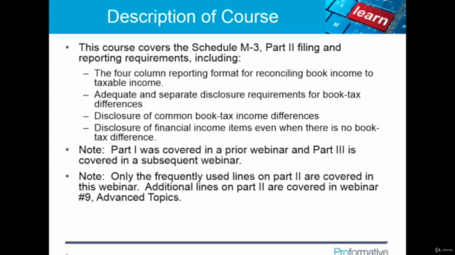 Corporate Tax Filing: Schedule M-3: Part II - Screenshot_01