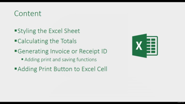 Learn To Create an Automated Invoice or Receipt - Excel 2016 – Screenshot 1