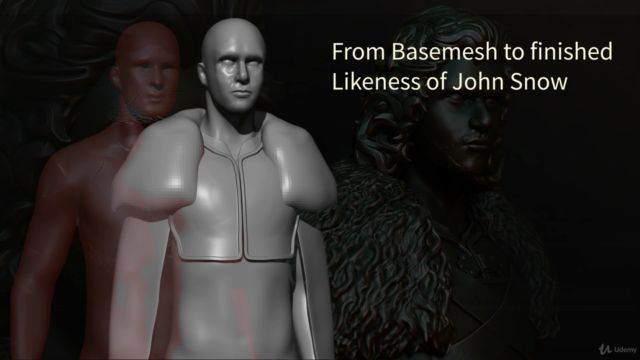 ZBrush 4 R8 - Game of Thrones John Snow Likeness Sculpt – Screenshot 1