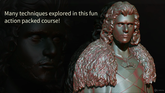 ZBrush 4 R8 - Game of Thrones John Snow Likeness Sculpt – Screenshot 2