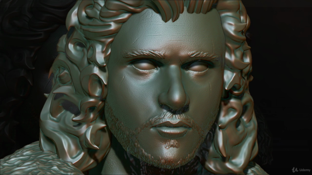 ZBrush 4 R8 - Game of Thrones John Snow Likeness Sculpt – Screenshot 3