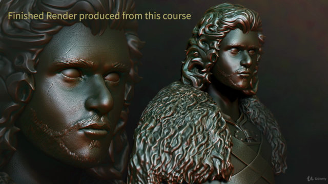 ZBrush 4 R8 - Game of Thrones John Snow Likeness Sculpt – Screenshot 4