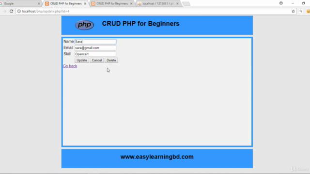 PHP for Beginners - Learn PHP OOP MySQLi CRUD - Screenshot_03