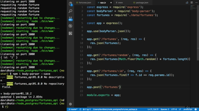 Node, SQL, & PostgreSQL - Mastering Backend Web Development – Screenshot 3