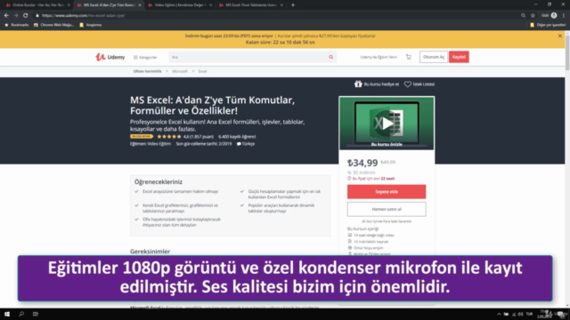 MS Excel: A'dan Z'ye Tüm Komutlar, Formüller ve Özellikler! - Screenshot_01