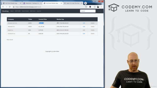 Ruby On Rails: Stock Market App – Screenshot 2