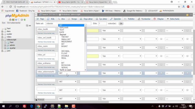 PDO ile Youtube Data API Kullanarak Video Scripti Yapmak – Screenshot 2