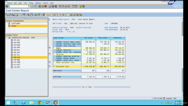 SAP CO Report Painter – Screenshot 2