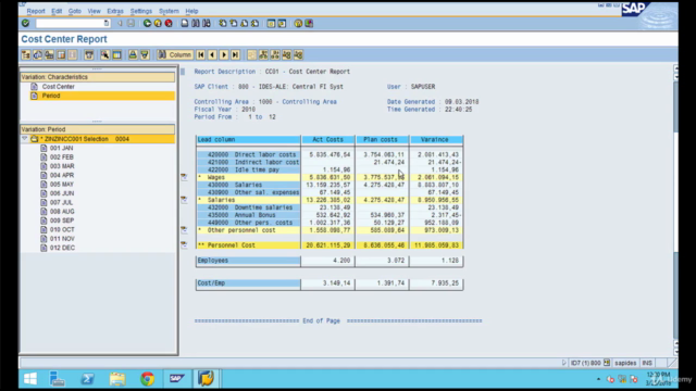 SAP CO Report Painter – Screenshot 3