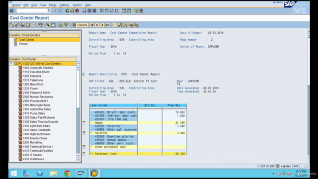 SAP CO Report Painter – Screenshot 4