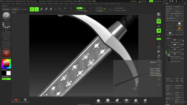 ZBrush 4 R8 - Creating a Sword Long Claw The Game of Thrones – Screenshot 3