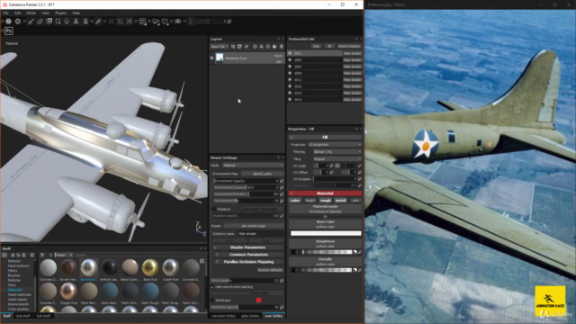 How to Texture 3D Aircraft Model in Maya & Substance Painter - Screenshot_01