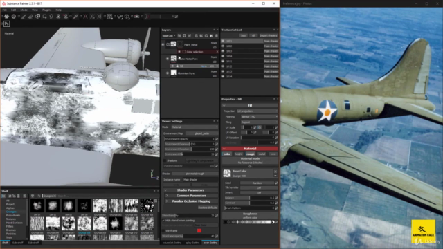 How to Texture 3D Aircraft Model in Maya & Substance Painter - Screenshot_03