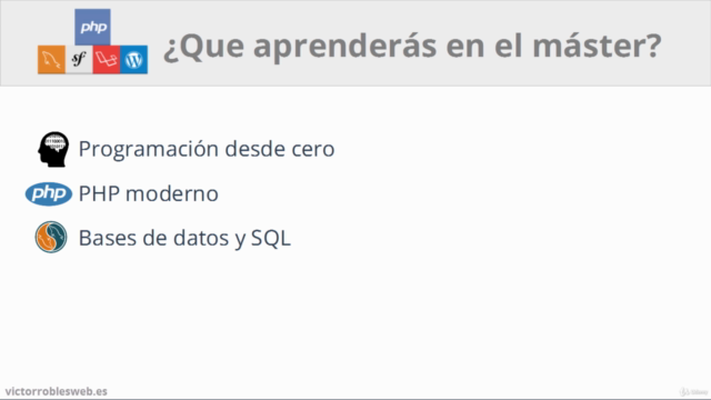 Master en PHP, SQL, POO, MVC, Laravel, Symfony, WordPress + – Screenshot 1
