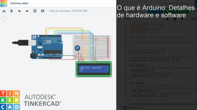 Aprenda Arduino usando o simulador Tinkercad – Screenshot 2
