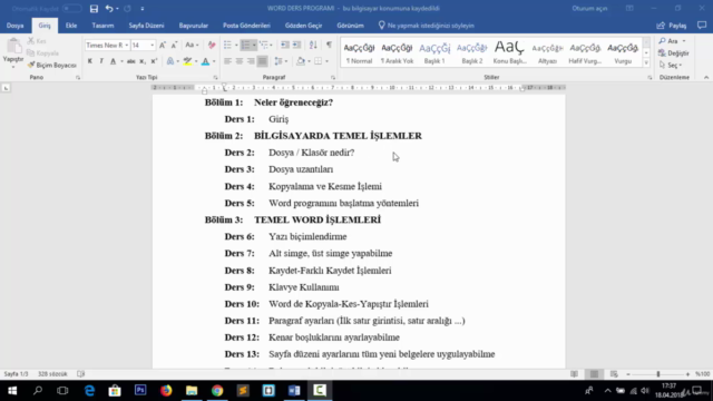 Sıfırdan İleri Seviyeye Microsoft Word Dersleri – Screenshot 1