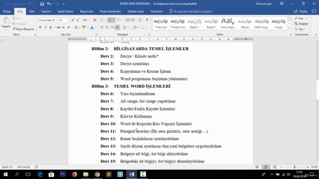 Sıfırdan İleri Seviyeye Microsoft Word Dersleri – Screenshot 3