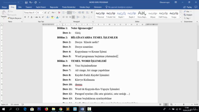 Sıfırdan İleri Seviyeye Microsoft Word Dersleri – Screenshot 4