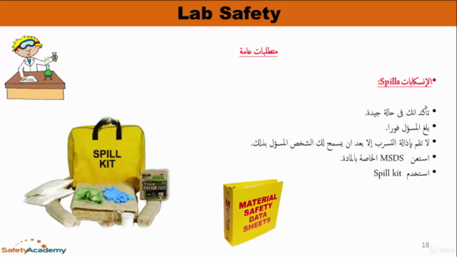 Laboratory Safety Course دورة السلامة فى المعامل – Screenshot 2