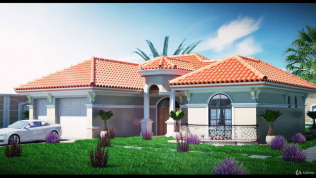 Master V-ray+3dsmax rendering by making THE VILLA from A--Z – Screenshot 1