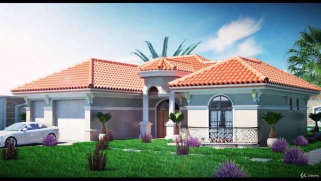 Master V-ray+3dsmax rendering by making THE VILLA from A--Z – Screenshot 4