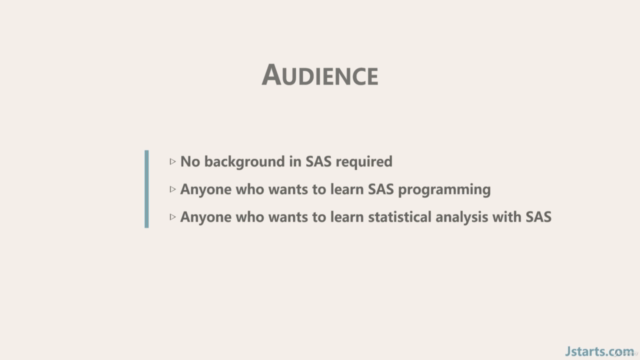 Statistical Data Analysis with SAS – Screenshot 1