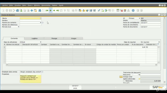 SAP Business One - Ventas a Clientes – Screenshot 3