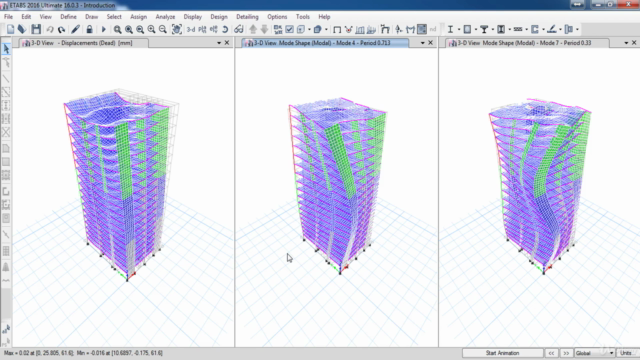 ETABS Advanced Course Modeling&Design of19 stories Buildings – Screenshot 1