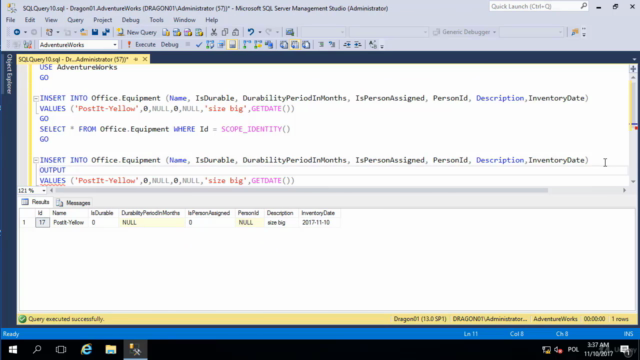 SQL Server - Modyfikacja danych, transakcje i błędy - Screenshot_02