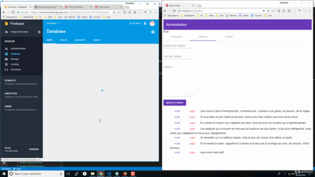 Angular 5, Firebase, AngularFire 5 et Angular Material – Screenshot 1