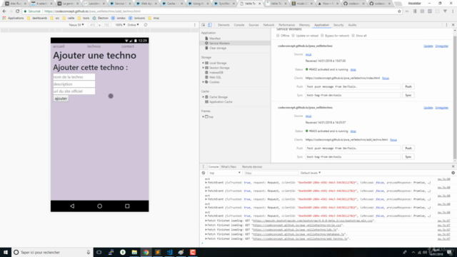 Les Progressive Web Apps (PWA) par la pratique – Screenshot 2