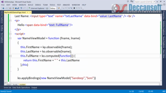 Knockout JS from Basic to Advanced – Screenshot 4