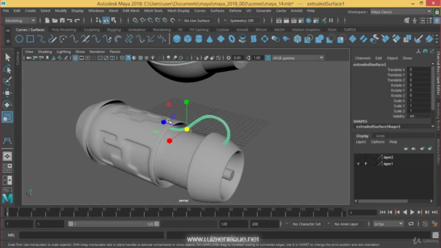 Curso Maya 2018: Modelando uma Nave Cartoon. – Screenshot 3