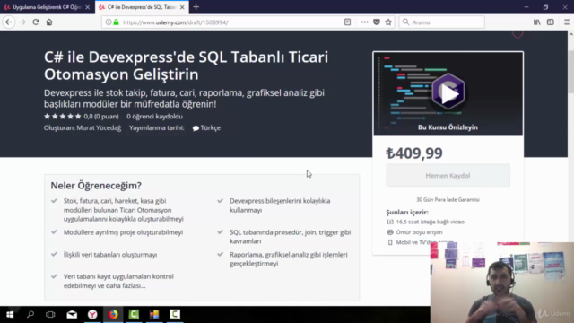 C# ile DevExpress'de SQL Tabanlı Ticari Otomasyon Geliştirin – Screenshot 1