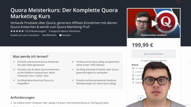 Quora Meisterkurs: Der Komplette Quora Marketing Kurs - Screenshot_01