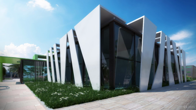complete archviz course 3dsmax+V-ray+Ps by making The Museum – Screenshot 4